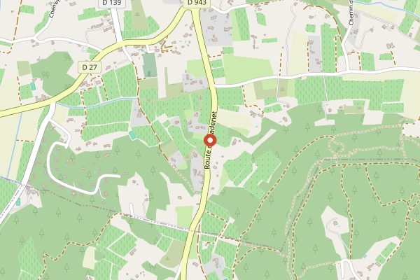 Map showing Auberge La Feniere in Provence