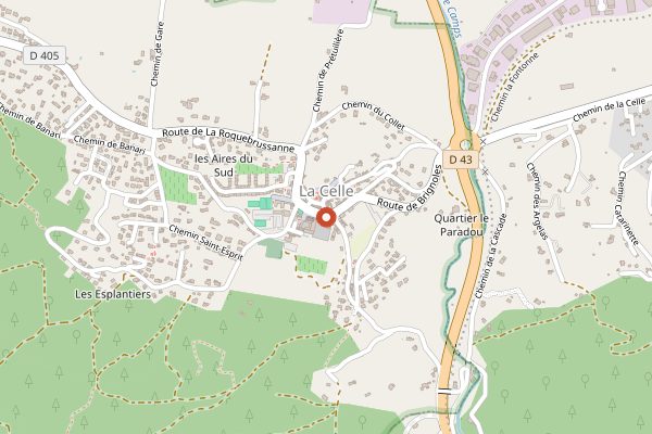 Map showing Hostellerie de l'Abbaye de la Celle in Provence