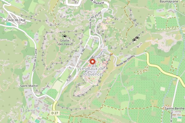 Map showing Les Baux-de-Provence Biodynamic Tour in Provence