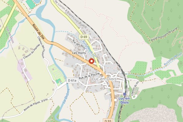 Map showing Distillerie de Valdrome in Rhone Valley