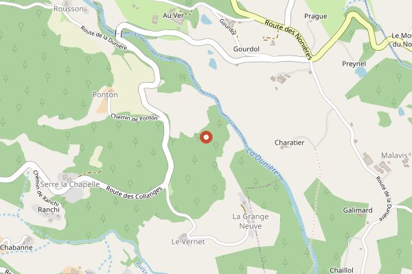 Map showing Domaine Eric Texier in Rhone Valley