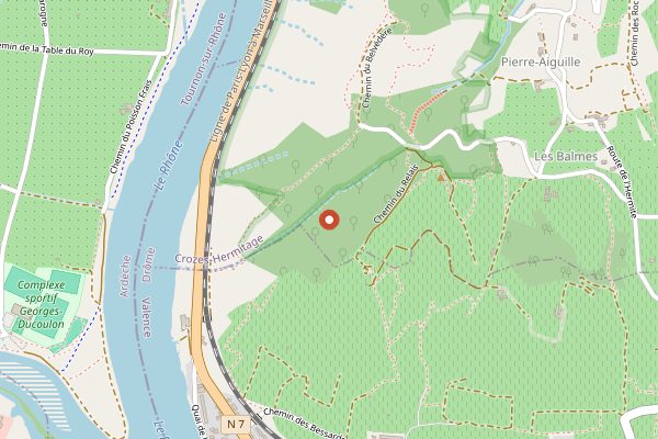 Map showing Delas Freres Tasting Cellar in Rhone Valley
