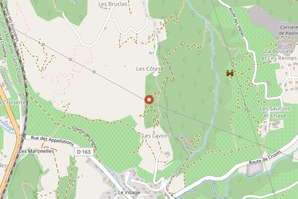Map showing Domaine Belle in Rhone Valley