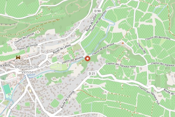 Map showing Domaine de Coyeux in Rhone Valley