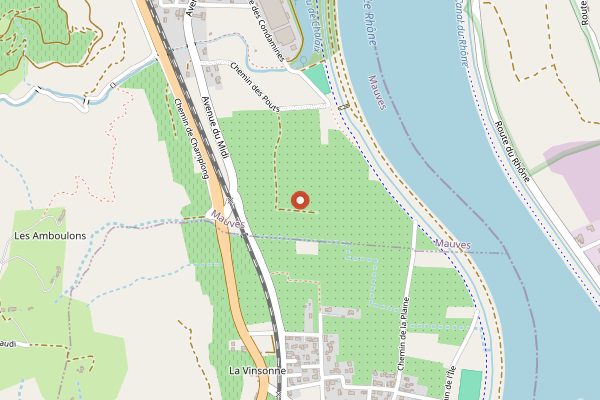 Map showing Domaine Gonon in Rhone Valley