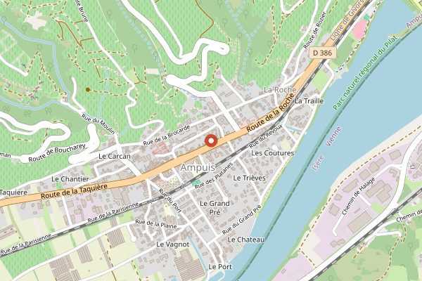 Map showing Domaine Jamet in Rhone Valley
