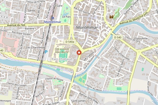 Map showing L'Epicerie du Vin Montelimar in Rhone Valley