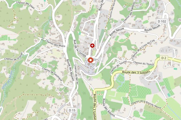 Map showing La Bastide de Gordes in Rhone Valley