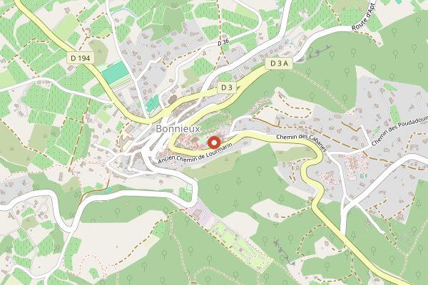 Map showing Chateau La Canorgue in Rhone Valley