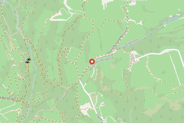 Map showing Domaine de la Ponche in Rhone Valley
