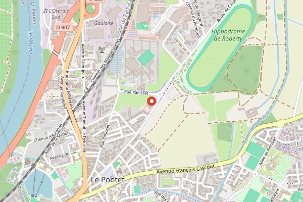 Map showing Auberge de Cassagne Restaurant in Rhone Valley