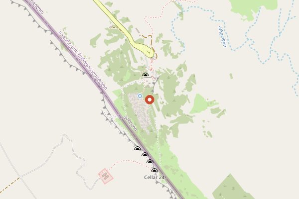 Map showing David Gareja Monastery Complex in Kakheti