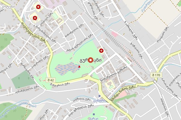 Map showing Mildiani Family Winery in Kakheti