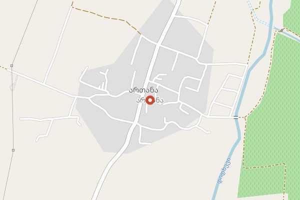 Map showing Chateau Artwine in Kakheti