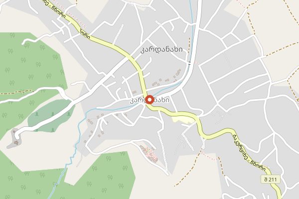 Map showing Hotel Ampelo in Kakheti