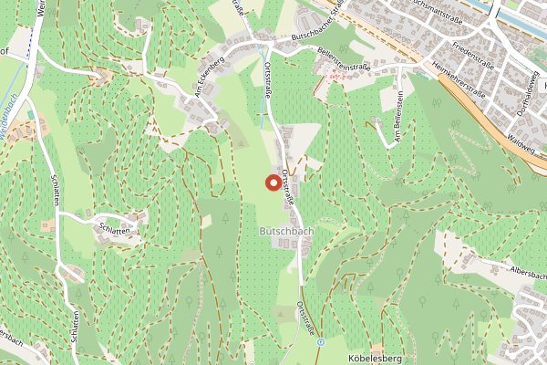 Map showing Franz Fies Schwarzwälder Feingeistbrennerei in Baden