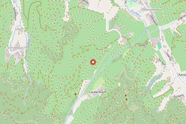 Map showing Hotel Rebstock Durbach in Baden