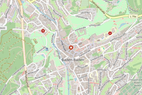 Map showing Weinstube Baldreit in Baden