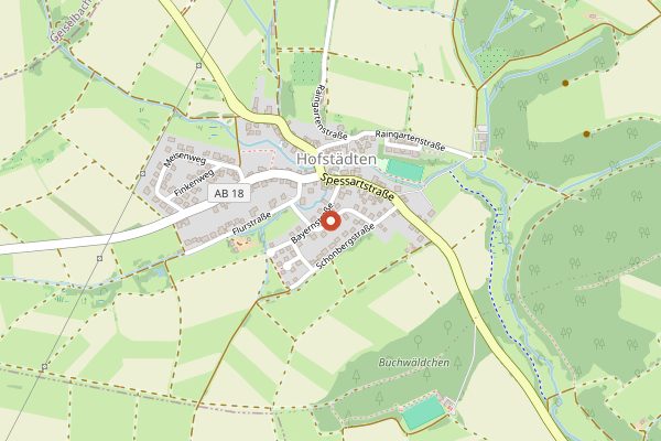 Map showing Der Berghof in Franken