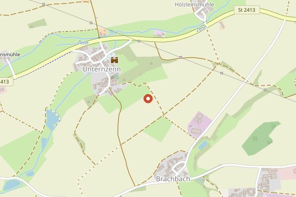 Map showing Hechelhof in Franken