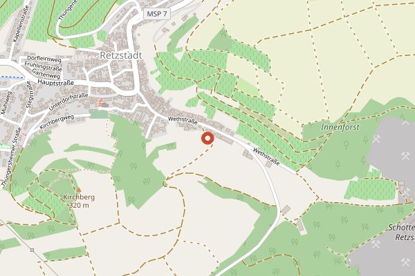 Map showing Weingut Rudolf May in Franken