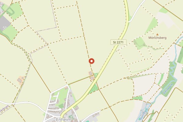 Map showing Alter Esel in Franken