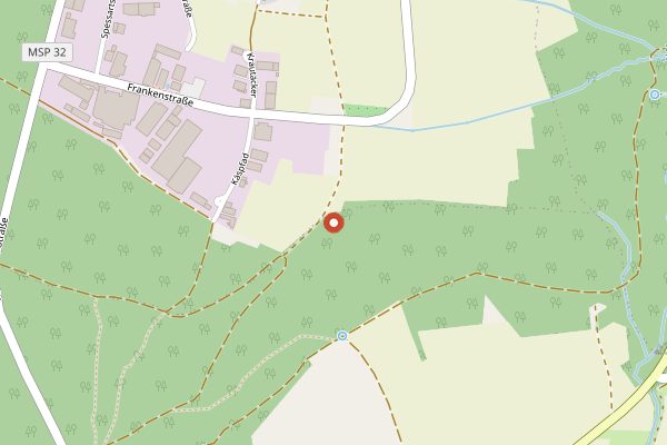 Map showing Landgasthof zum Kaffelstein in Franken
