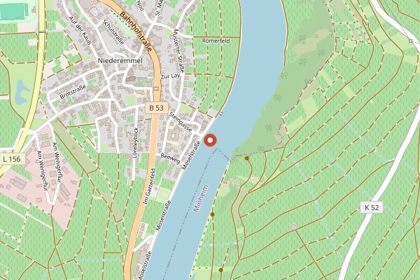 Map showing schanz. hotel. in Mosel