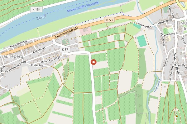 Map showing Weinromantikhotel Richtershof in Mosel