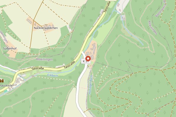 Map showing Kleinsägmühlerhof in Pfalz
