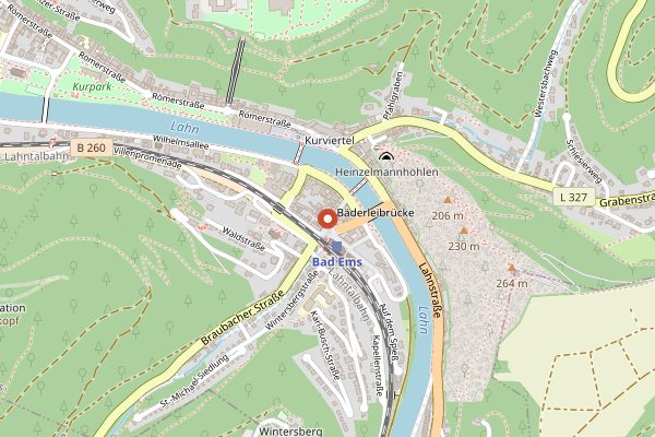 Map showing Domdechant Werner Tasting Room in Rheingau