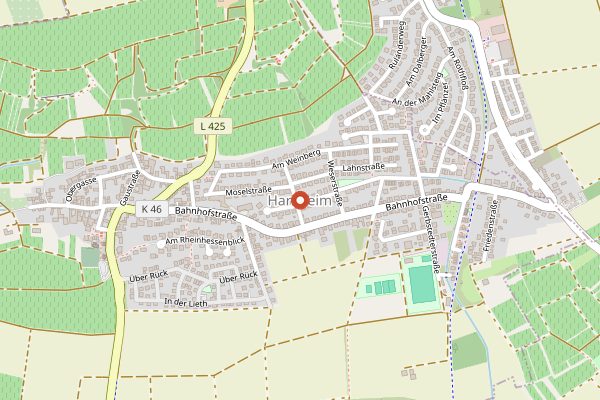 Map showing Käsekontor in Rheinhessen