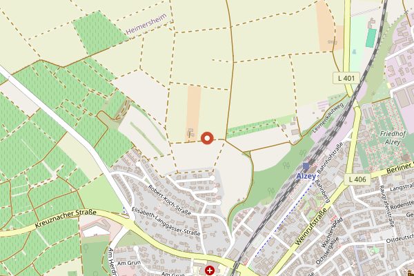 Map showing Alzeyer Winzerfest in Rheinhessen