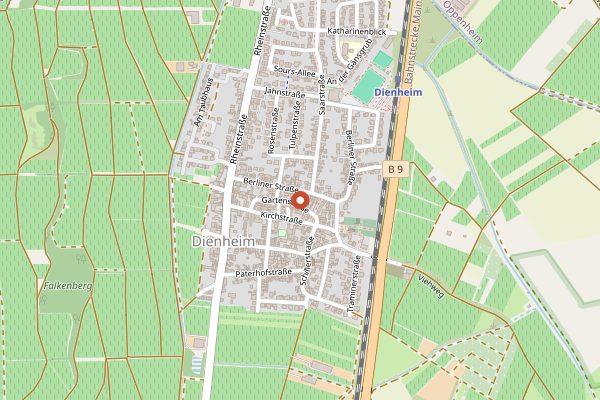 Map showing Deutsches Weinbaumuseum in Rheinhessen