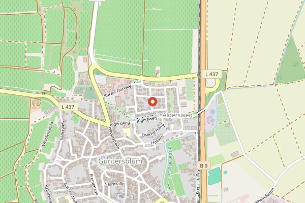 Map showing Landhotel Weingold im Schlafgut Domhof in Rheinhessen