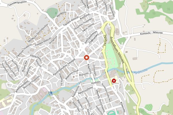 Map showing Argatia Tasting Room in Naoussa