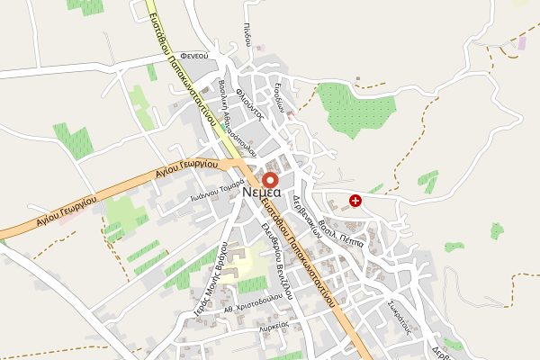 Map showing Halkia Organic Winery in Nemea