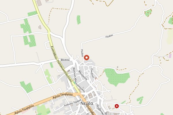 Map showing Barafakas Winery in Nemea