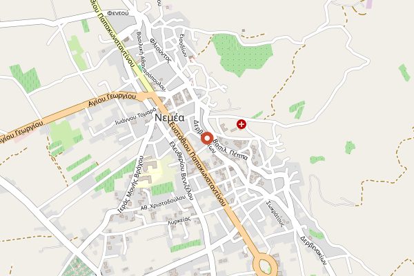 Map showing Athanasiou Winery in Nemea