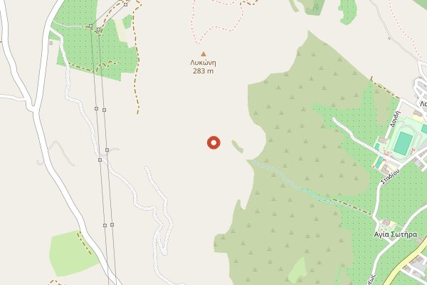 Map showing Domaine Skouras in Nemea