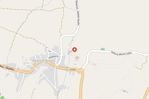Map showing Ktima Palivou in Nemea