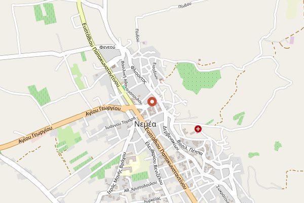 Map showing Mitravelas Estate in Nemea