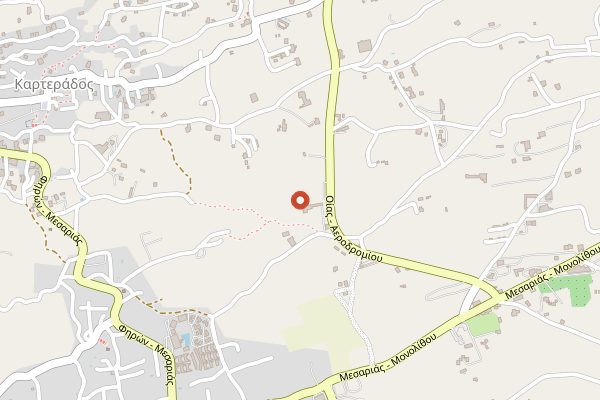 Map showing Anhydrous Winery (natural wine) in Santorini