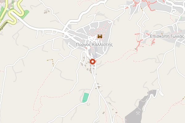 Map showing Hatzidakis Winery (organic) in Santorini