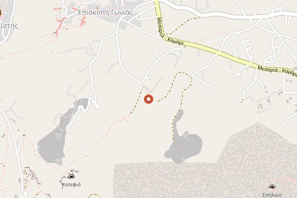 Map showing Estate Argyros in Santorini