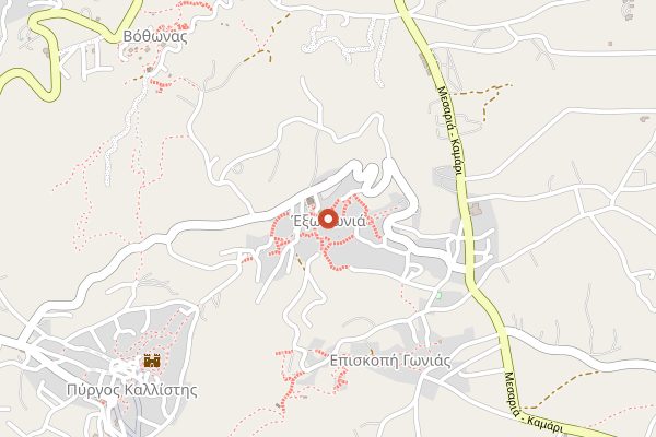Map showing Metaxi Mas Tavern in Santorini