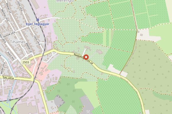 Map showing Rege Birtok in Eger