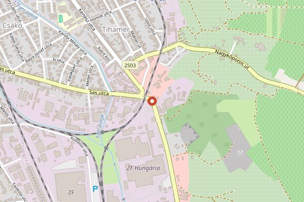 Map showing Havas es Timar Pinceszet in Eger