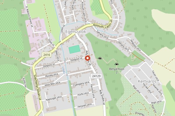 Map showing St. Andrea Szolobirtok in Eger