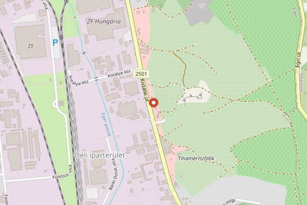 Map showing Toth Ferenc Pinceszet in Eger